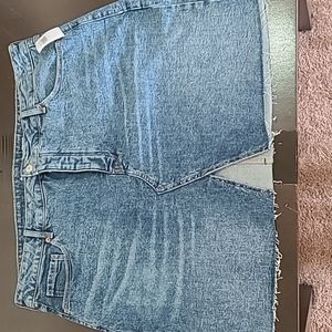 Old Navy Higher High Rise Secret Smooth Pockets Blue Denim Skirt Size 20 "Marcia